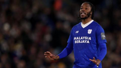 Romaine Sawyers playing for Cardiff City 