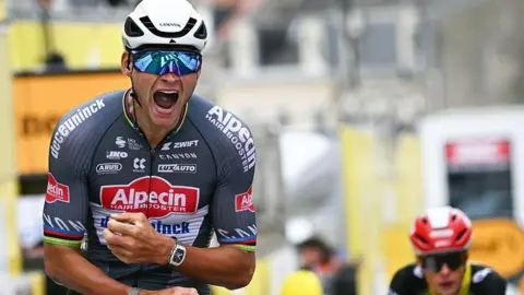 Van der Poel celebrates