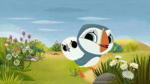 Oona and Baba from Puffin Rock.