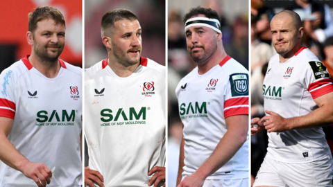 Iain Henderson, Stuart McCloskey, Rob Herring and Jacob Stockdale 