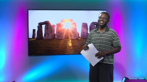 De-Graft on the Newsround set