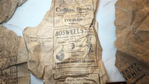 An old newspaper with an advert for Boswells in Oxford.