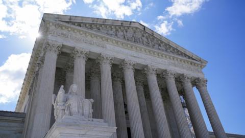 An outside view of the US Supreme Court