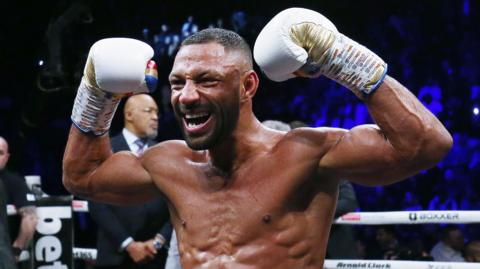 Kell Brook celebrates a victory