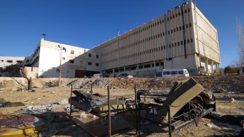 Saydnaya prison pictured from the outside. 