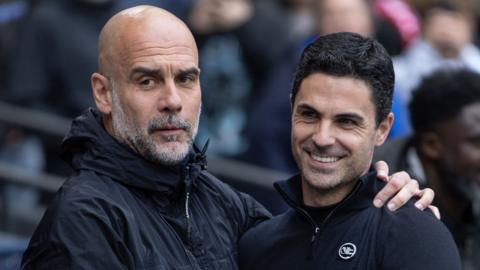 Pep Guardiola and Mikel Arteta