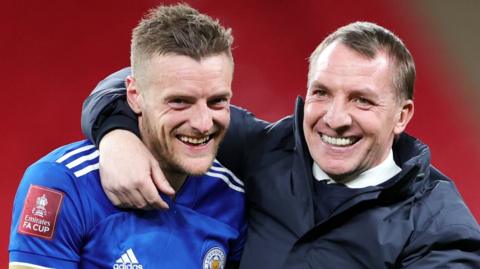 Jamie Vardy & Brendan Rodgers