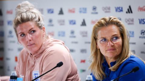 Millie Bright and Sarina Wiegman