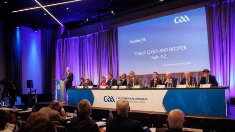 A view of the stage at Croke Park during Special Congress