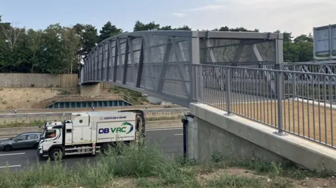A bridge running over a motoway.