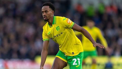 Ali Ahmed in action for Norwich during the 2025-26 season
