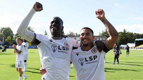 Bromley players celebrate 