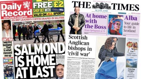 index combination picture of the Daily Record and Times front pages