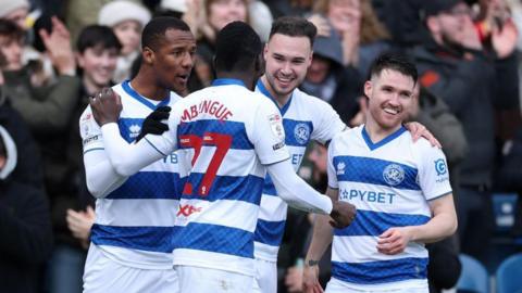 QPR players celebrate