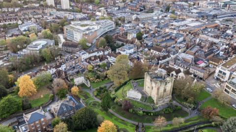 Guildford seen from the air