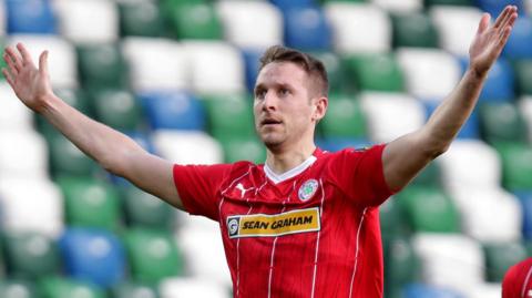 Jonny Addis celebrates