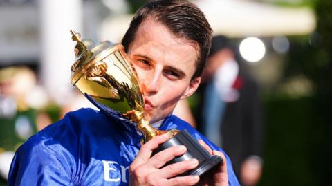 William Buick after winningt the Gold Cup at Royal Ascot on Trawlerman