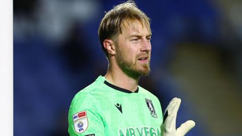 Joe Lumley in goal on his debut for Sheffield Wednesday against his old club Middlesbrough