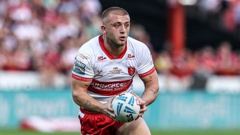 Mikey Lewis of Hull KR in action during the Betfred Super League