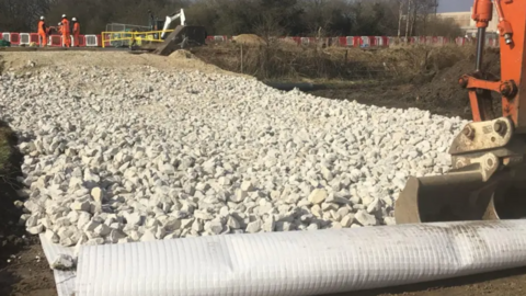 Construction works on the Middlewich bypass