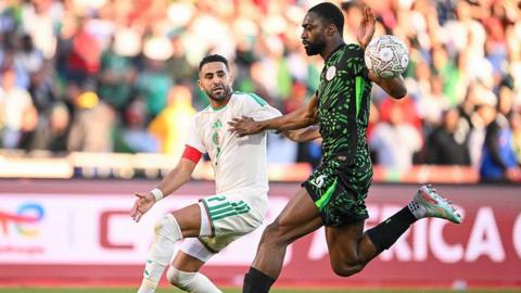 Semi Ajayi in action for Nigeria in their Afcon quarter-final against Algeria