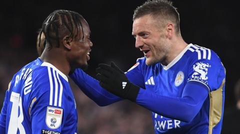 Leicester celebrate goal