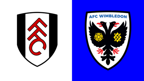 Fulham and AFC Wimbledon club badges