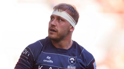 Joe Batley standing on the pitch during a Bristol Bears match