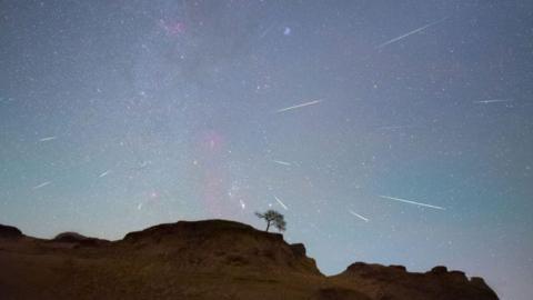 The Orionids captured over China in 2020.