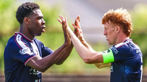 Dundee players celebrating