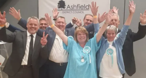 Reform councillors celebrating