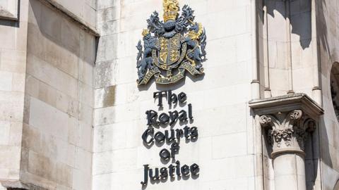 Exterior view of The Royal Courts of Justice 