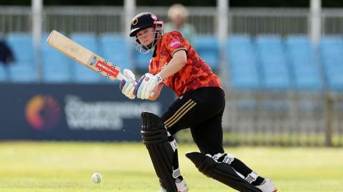 Kathryn Bryce of The Blaze bats during a Vitality Blast Women match
