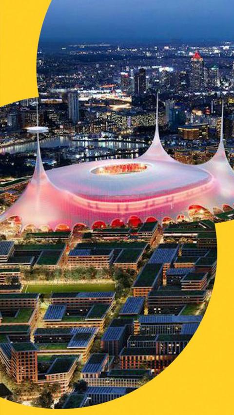 Manchester United new stadium mock up
