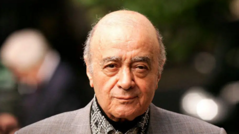 File photo of Mohamed Al Fayed with a neutral expression looking at the camera.