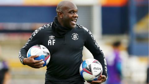 Adrian Forbes during his time coaching in Luton Town's academy