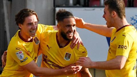 Tyler Roberts scores for Northampton