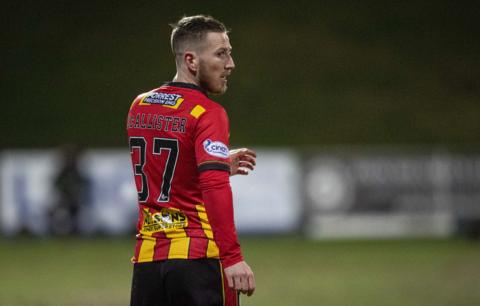 Kyle McAllister in action for Partick Thistle