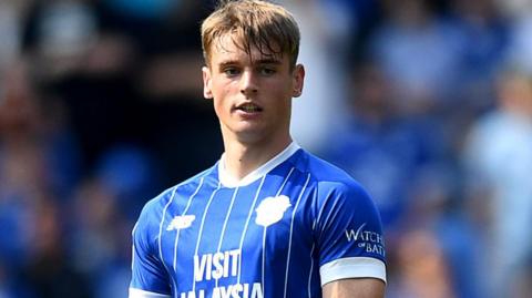 Dylan Lawlor in action for Cardiff City against Rotherham in League One