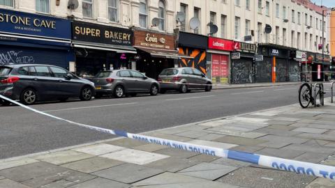 The scene outside a restaurant in Kingsland High Street, Dalton