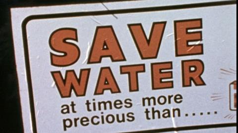 Save Water sticker from the drought of 1976.