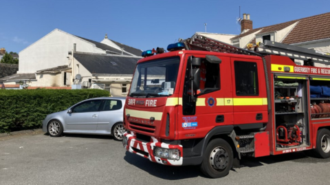 A Guernsey Fire and Rescue vehicle