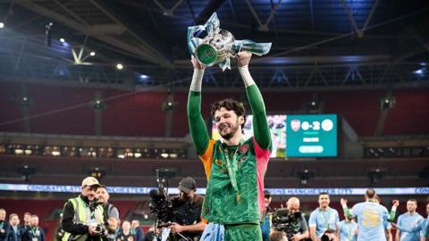 James Trafford of Manchester City celebrates