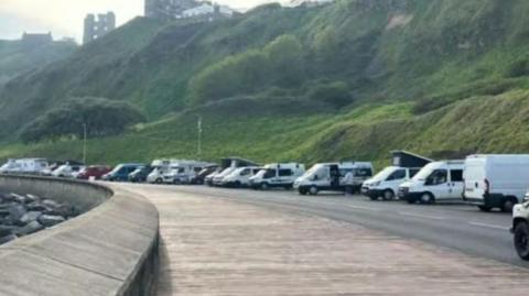 Parked vehicles in Scabrorough