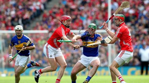 Tipperary and Cork in the 2014 All-Ireland semi-final