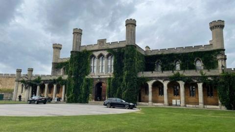 Exterior picture of Lincoln Crown Court with ivy growing up the walls