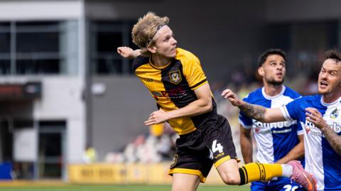 Sammy Braybrooke in action for Newport