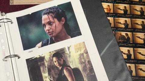 Stills in a folder from the Tomb Raider movies starring Angelina Jolie