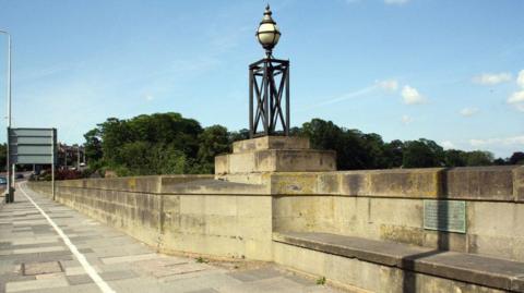 The lights on Eden Bridge