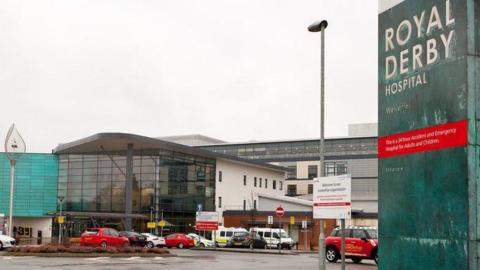 Outside shot of Royal Derby Hospital